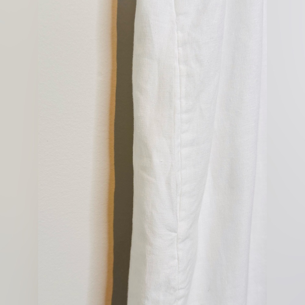 Marie Oliver White Ivory Linen Flutter Sleeve Mini Dress - Picture 7 of 11